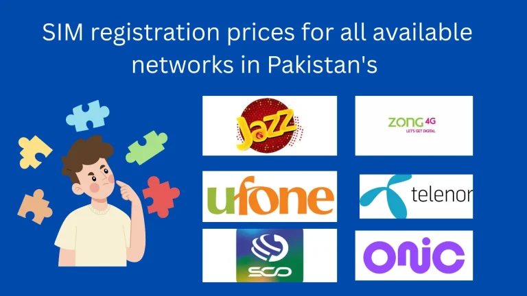 SIM registration prices in Pakistan's